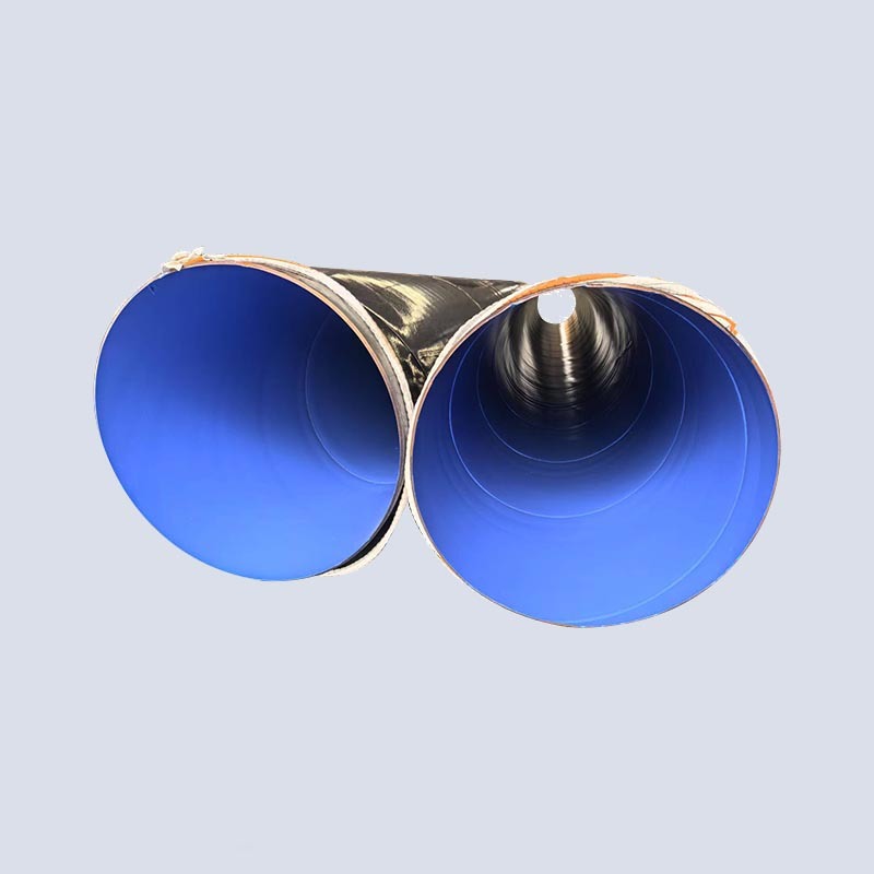 Plastic coating inside and epoxy resin outside