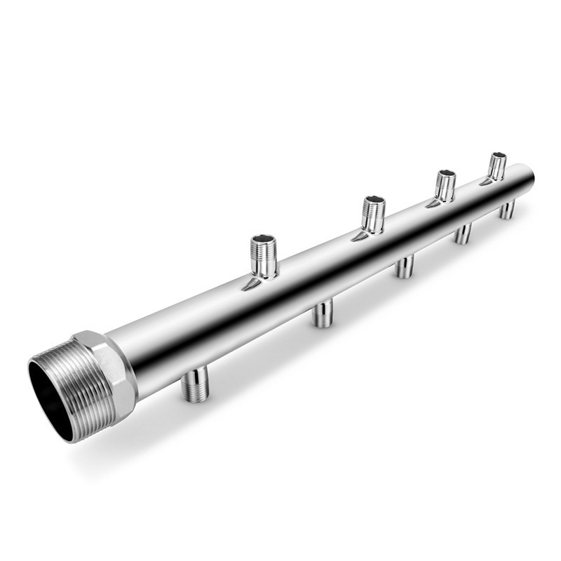 9-Port Double Row Staggered Stainless Steel Round Tooth Water Divider