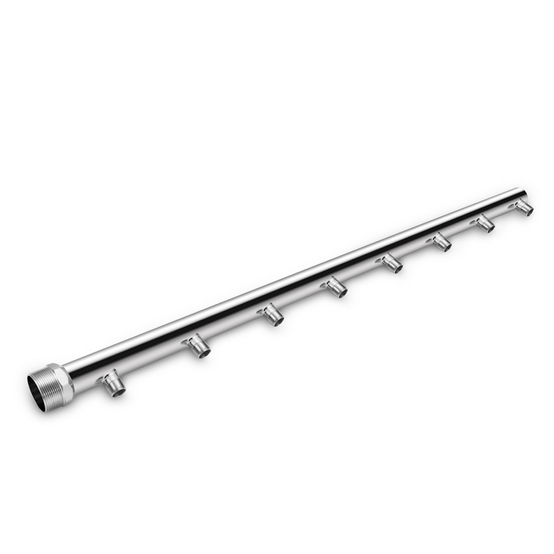 8-port 304 stainless steel round thread solar water tank water distributor, sanitary grade pipe fittings, anti-rust water meter column water distributor
