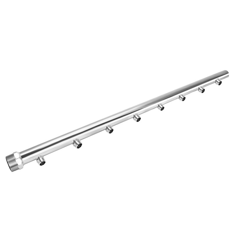 Quick-install water meter column 8-port stainless steel square tooth water distributor for direct drinking, sanitary grade 304 stainless steel square tooth water distributor
