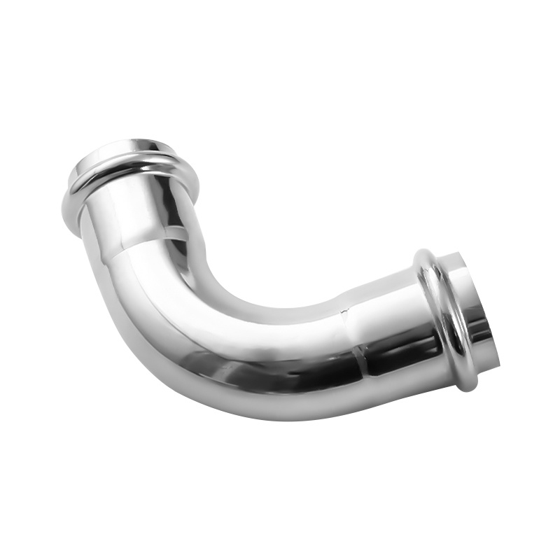 304 stainless steel double compression 90-degree elbow, food hygiene grade water pipe joint, right-angle elbow for tap water