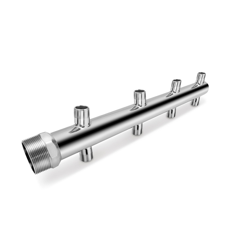 8-port double-row split round thread water distributor, 304, 316L stainless steel water pipe fittings, sanitary grade pipe fittings in stock