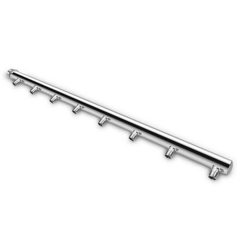8-port 304 stainless steel round thread solar water tank water distributor, sanitary grade pipe fittings, anti-rust water meter column water distributor