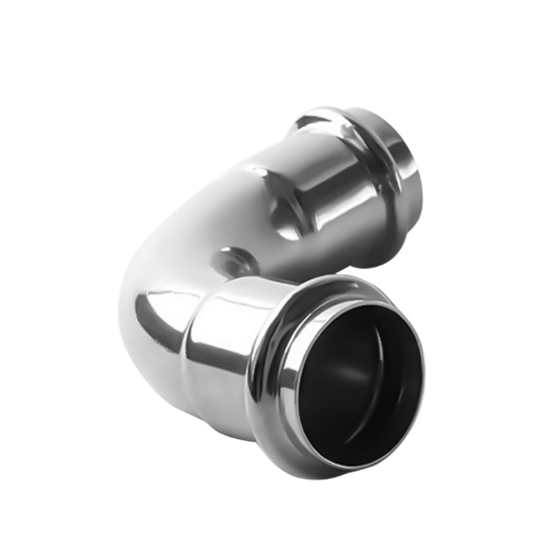 304 stainless steel double compression 90-degree elbow, food hygiene grade water pipe joint, right-angle elbow for tap water