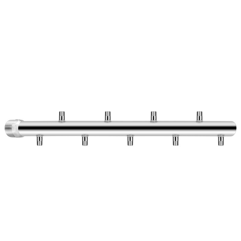 9-Port Double Row Staggered Stainless Steel Round Tooth Water Divider