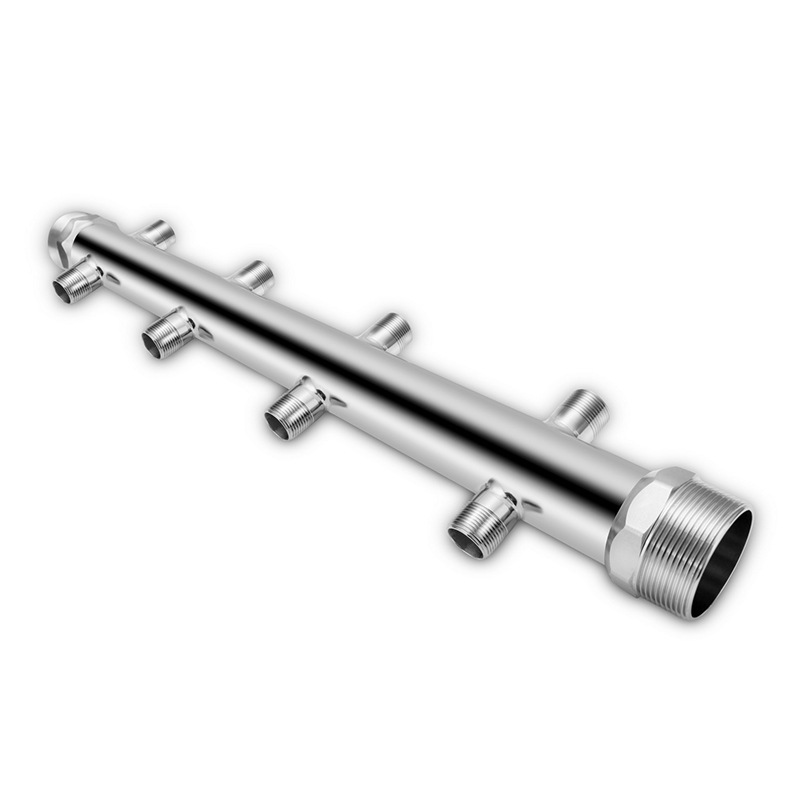8-port double-row split round thread water distributor, 304, 316L stainless steel water pipe fittings, sanitary grade pipe fittings in stock