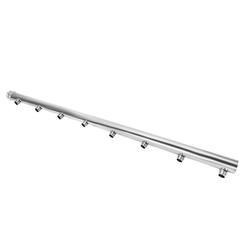 Quick-install water meter column 8-port stainless steel square tooth water distributor for direct drinking, sanitary grade 304 stainless steel square tooth water distributor
