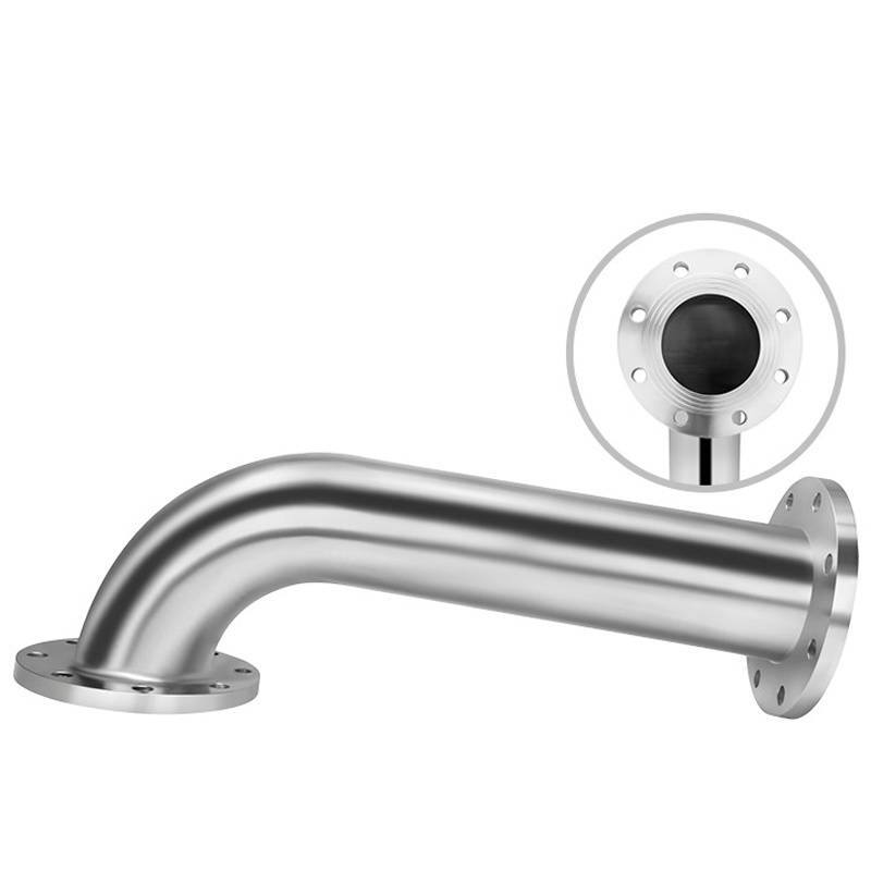 304 stainless steel elbow, 90-degree right-angle flange, long elbow, welded seamless joint, sanitary grade water pipe fittings