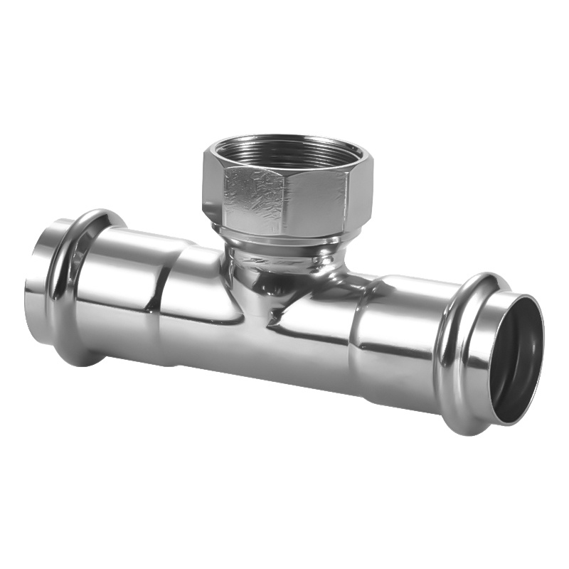 304 stainless steel double compression internal thread three-way anti-rust direct drinking sanitary grade three-way water pipe fittings and accessories in stock