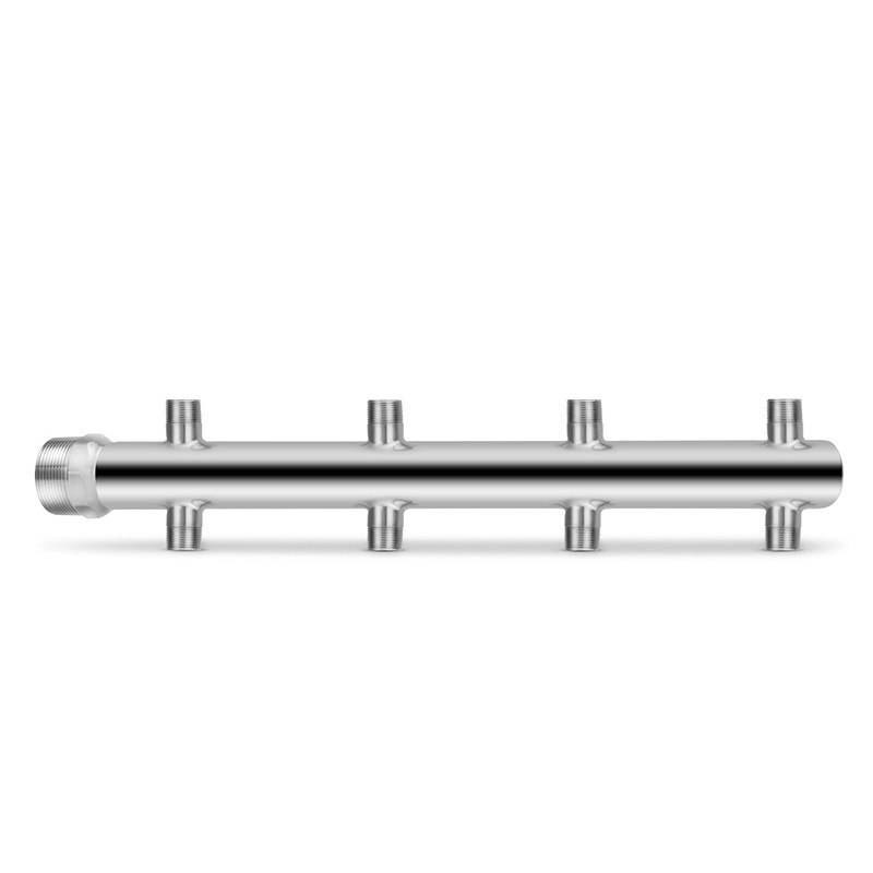 8-port double-row split round thread water distributor, 304, 316L stainless steel water pipe fittings, sanitary grade pipe fittings in stock