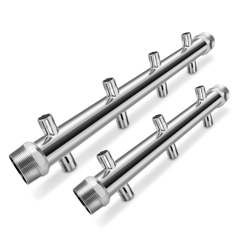 Wholesale Guangzhou Gongyu 304 stainless steel floor heating 8-port double-row square tooth water distributor for direct drinking, sanitary grade pipe fittings
