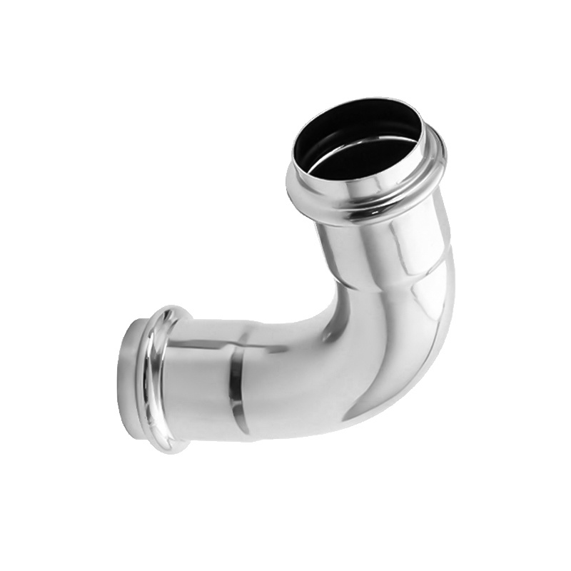 304 stainless steel double compression 90-degree elbow, food hygiene grade water pipe joint, right-angle elbow for tap water