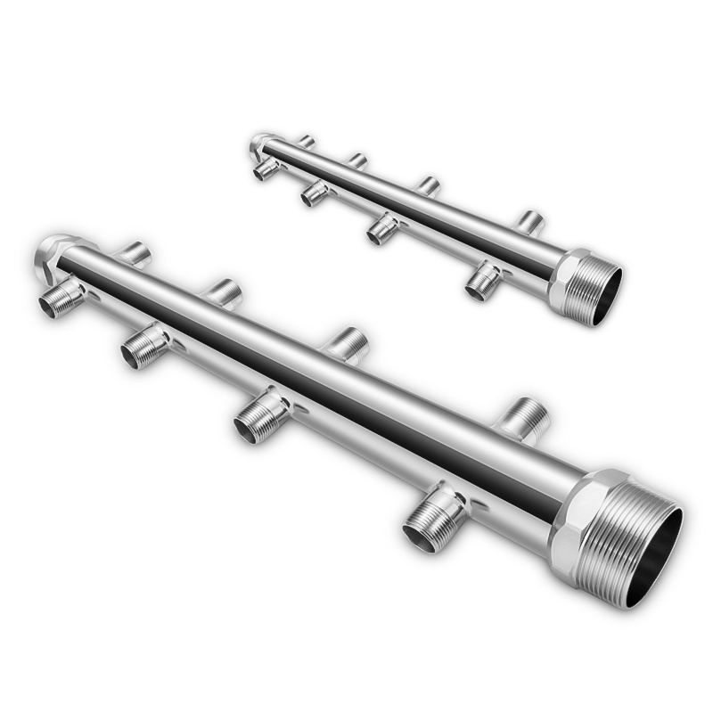 Wholesale Guangzhou Gongyu 304 stainless steel floor heating 8-port double-row square tooth water distributor for direct drinking, sanitary grade pipe fittings