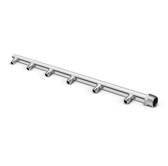 8-port 304 stainless steel round thread solar water tank water distributor, sanitary grade pipe fittings, anti-rust water meter column water distributor