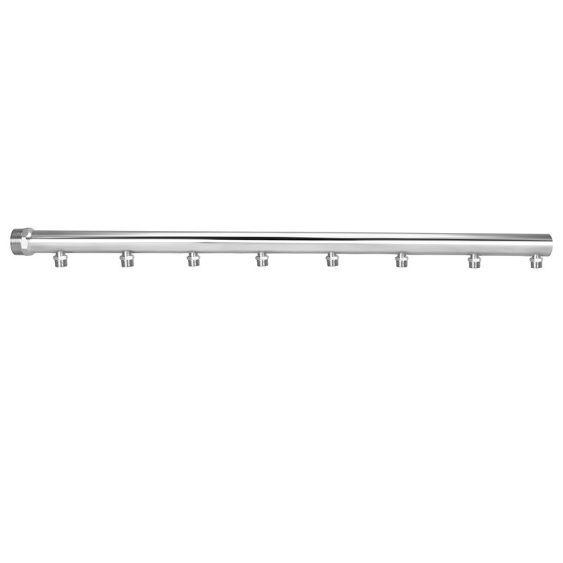 Quick-install water meter column 8-port stainless steel square tooth water distributor for direct drinking, sanitary grade 304 stainless steel square tooth water distributor