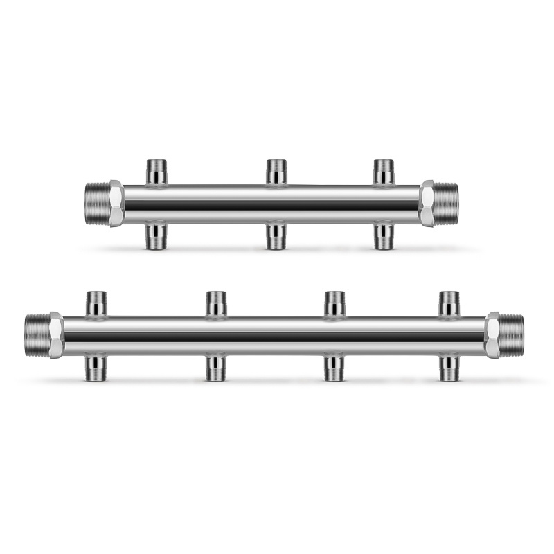 Wholesale Guangzhou Gongyu 304 stainless steel floor heating 8-port double-row square tooth water distributor for direct drinking, sanitary grade pipe fittings
