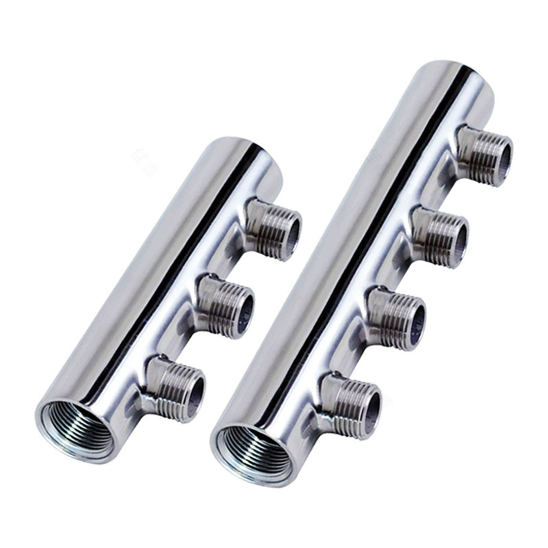 4-way internal thread stainless steel water divider