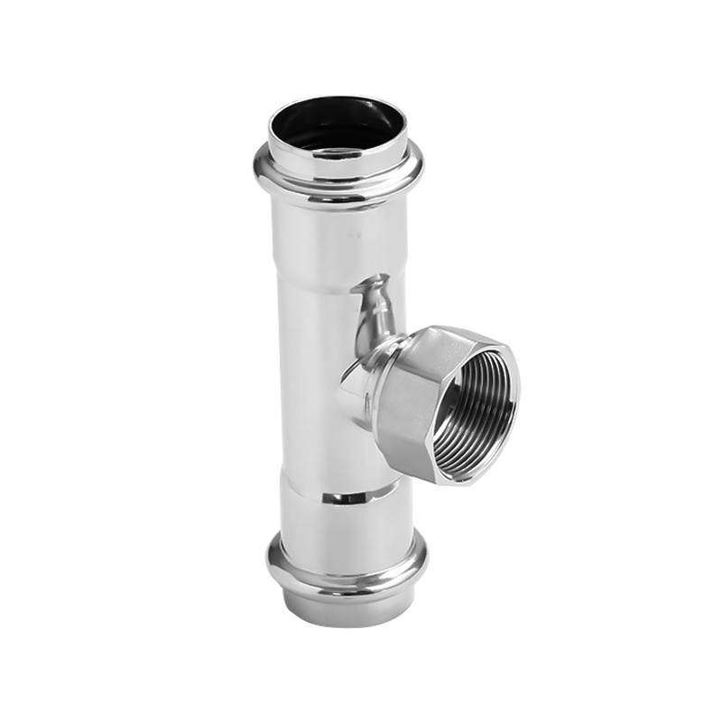 304 stainless steel double compression internal thread three-way anti-rust direct drinking sanitary grade three-way water pipe fittings and accessories in stock