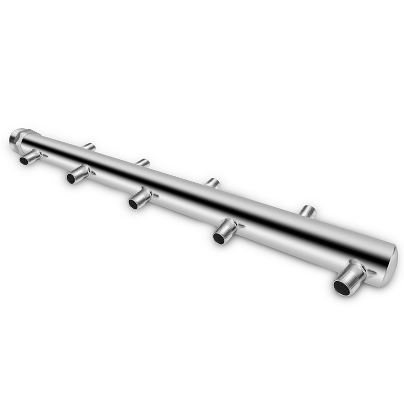 9-Port Double Row Staggered Stainless Steel Round Tooth Water Divider