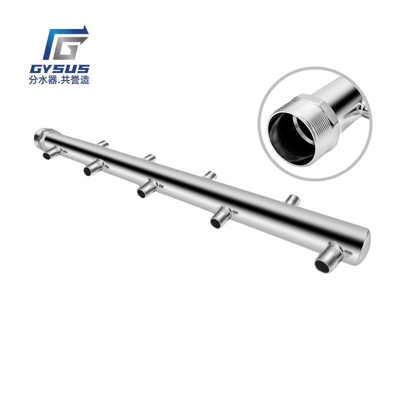 9-Port Double Row Staggered Stainless Steel Round Tooth Water Divider