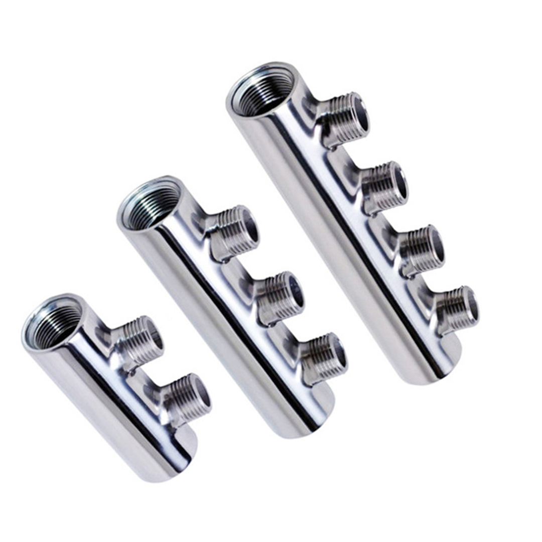 4-way internal thread stainless steel water divider