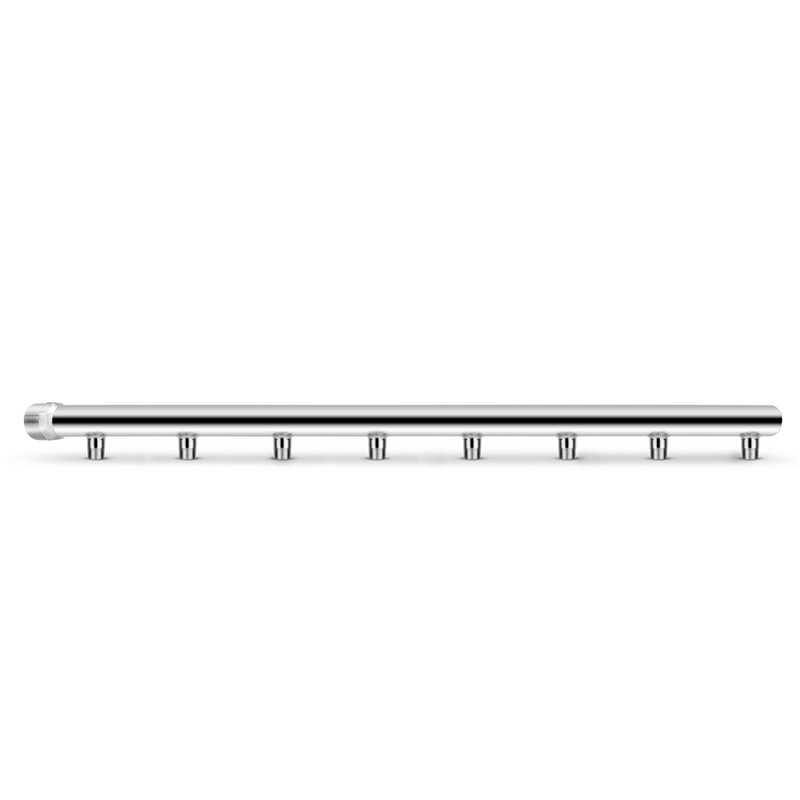 8-port 304 stainless steel round thread solar water tank water distributor, sanitary grade pipe fittings, anti-rust water meter column water distributor