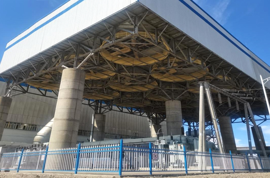 Jiangna Xinjiang Hami Runda Power Generation 2×135MW units, double-truss steel platform (4 circular columns and 9 wind turbines per unit)