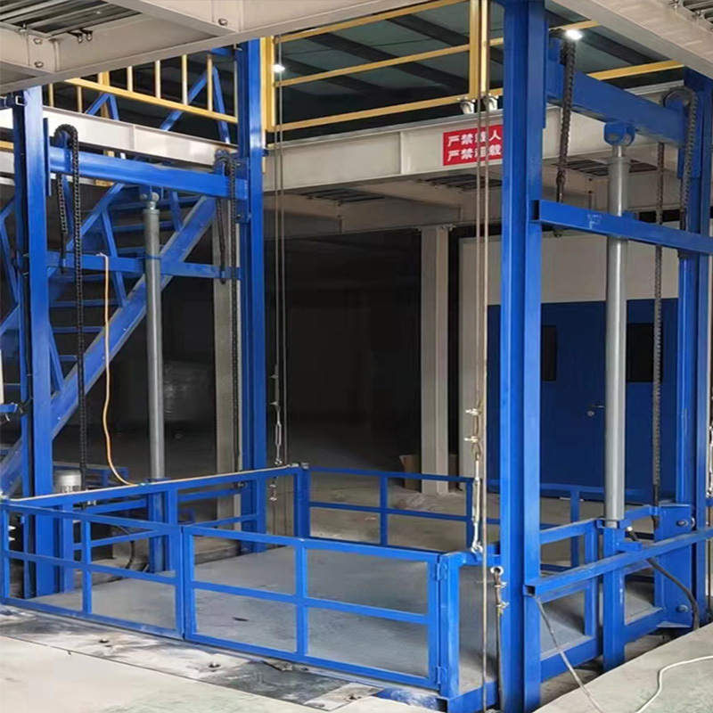 Rail-type lifting platform, hydraulic freight elevator