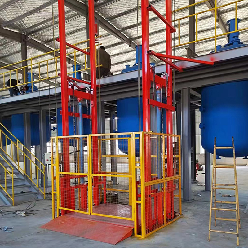Rail-type lifting platform, hydraulic freight elevator