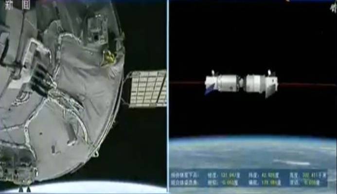 Tianzhou - 1 and Tiangong - 2 successfully completed automatic rendezvous and docking
