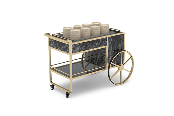 Unique European design high-end hotel banquet hall service trolley