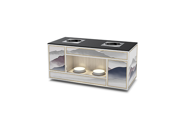 Hotel cake dessert station repalceable panel buffet station