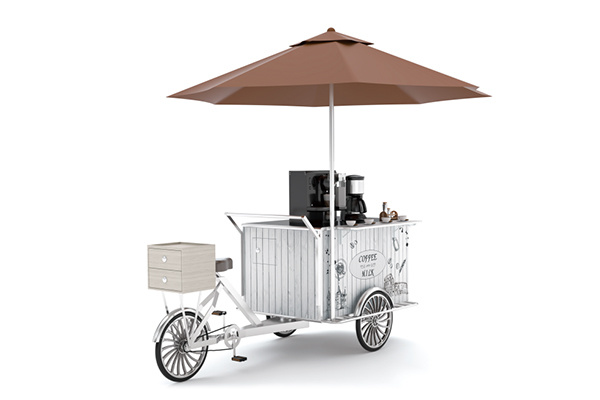 Outdoor hotel banquet coffee bike multifunctional display car