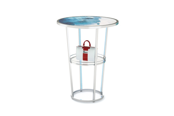 LED Cocktail table stainless steel buffet table