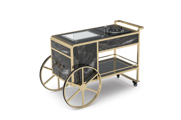 Hotel Serving Trolley Peking Duck Trolley Dinning Trolley