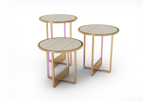 Mobile Legs Folding LED Lights Buffet Display Table Cocktail Table