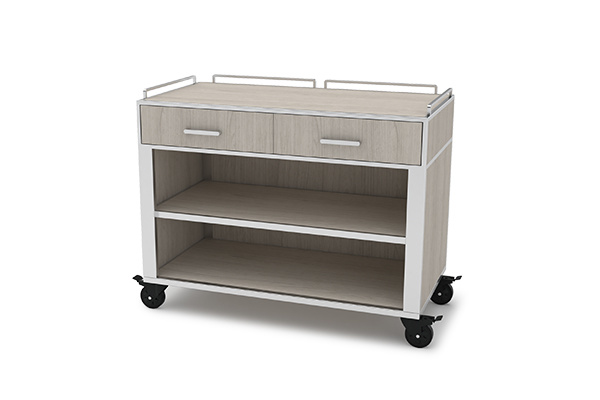 Modern style with two big drawers removable hotel catering trolley