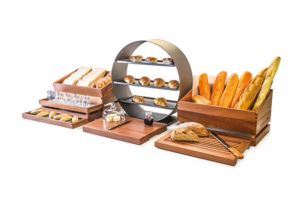 Custom Buffet Serving Racks Wooden Buffet Display