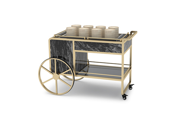 Unique European design high-end hotel banquet hall service trolley