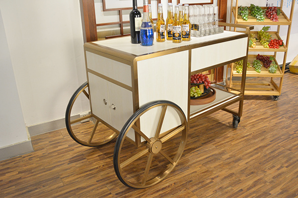 TKING hotel catering equipment plane stainless steel all-inclusive service trolley