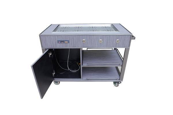 Modern Style Hotel Catering Equipment Custom Dim Sum Trolley