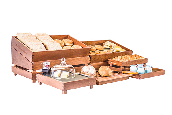 Tking Display Risers Wooden Buffet Stand Set