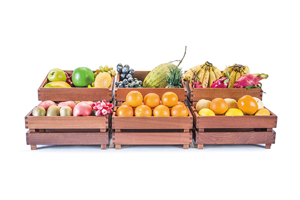 Catering Wooden Food Display Stands Buffet Display