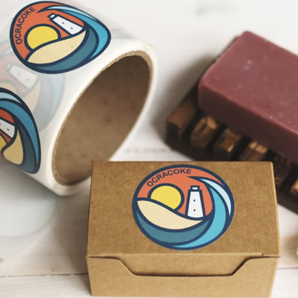 round label for flat box