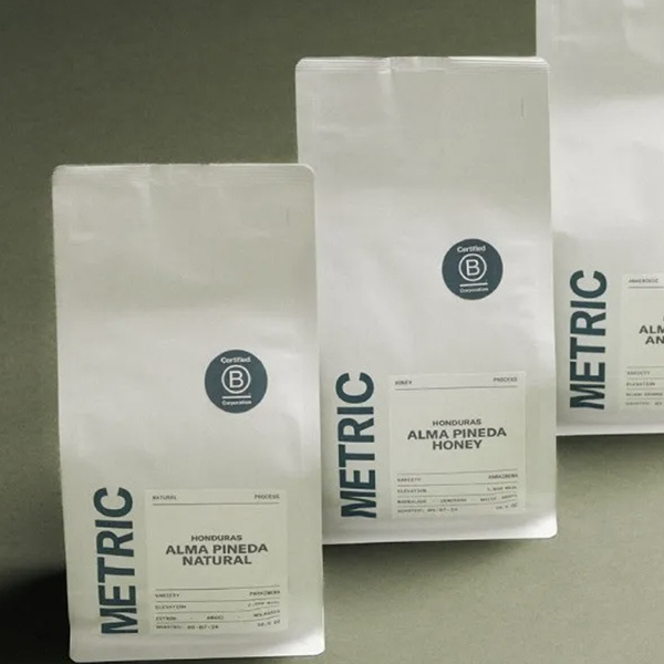 flat coffee bags labeling