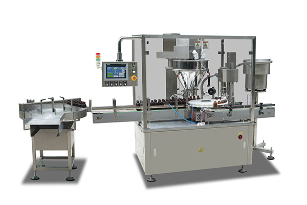 Double Nozzles Powder Dosing and Capping Machine