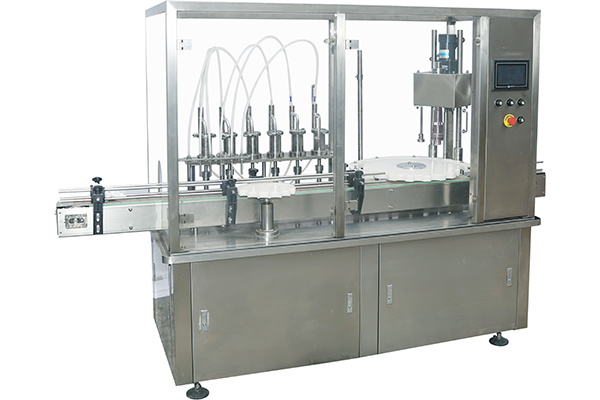 Filling and Screw (Crimping) Capping Machine with 6 Piston Pumps