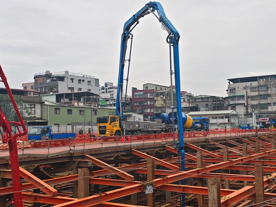 九合泵车中国台湾施工现场