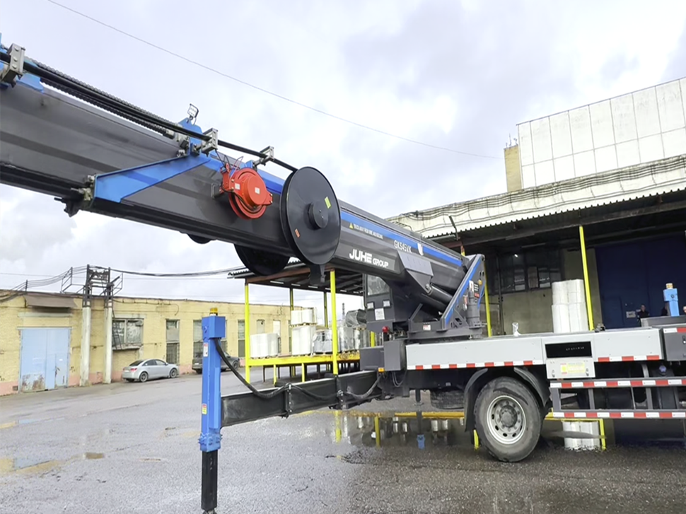 Aerial platform truck test run in Finland Aerial platform truck test run in Finland