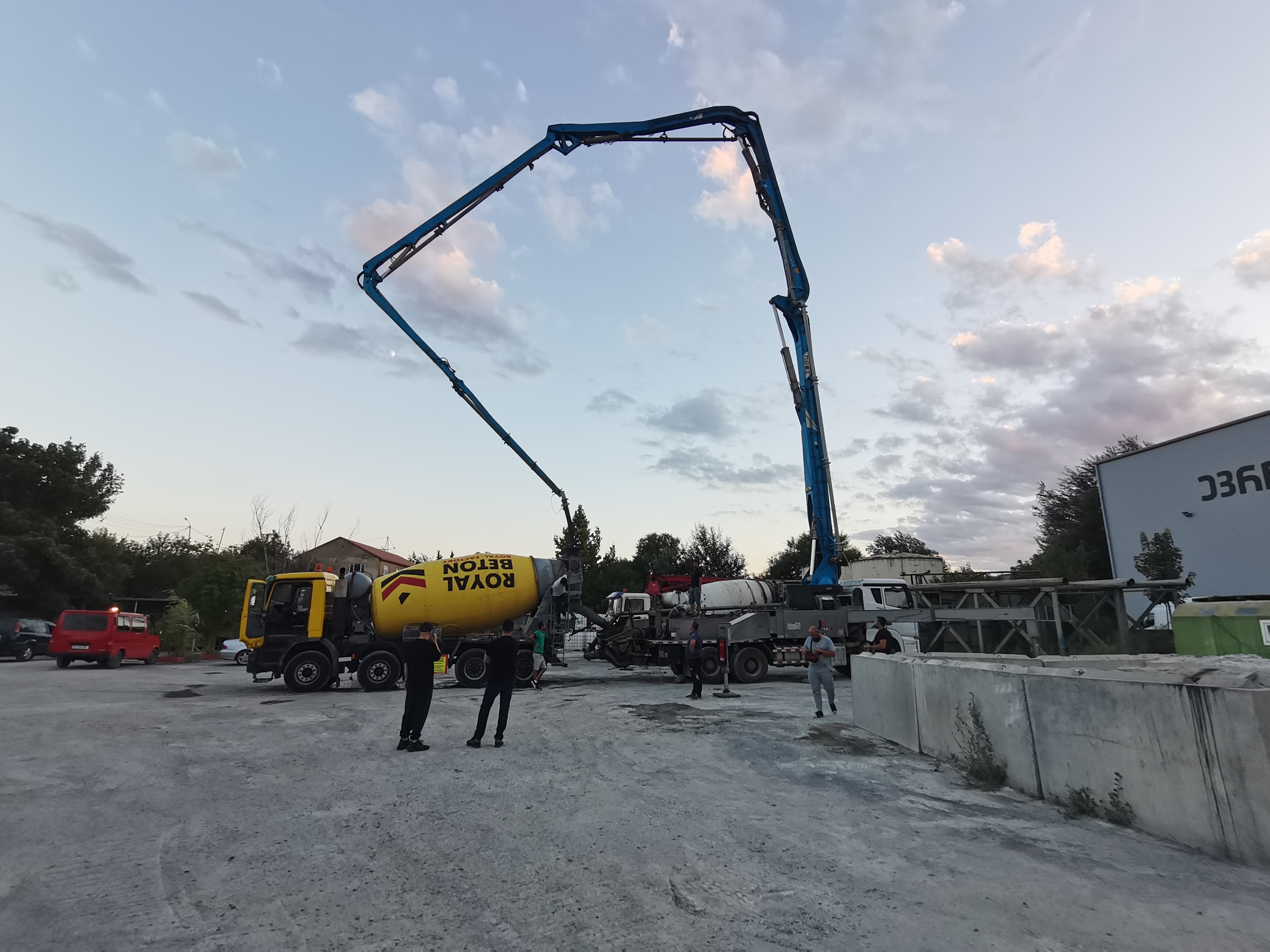 Concrete pump truck construction in Georgia Concrete pump truck construction in Georgia
